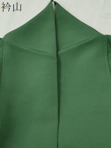 平和屋着物●上質な色無地　緑青色　正絹　逸品　CABC6777yc