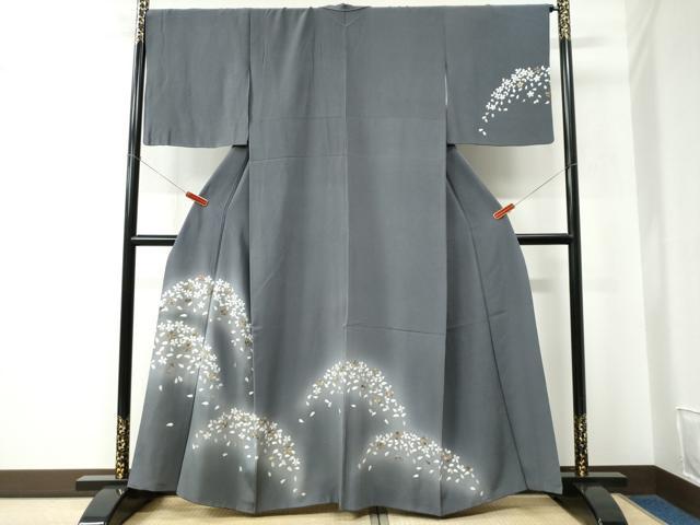 平和屋着物●訪問着　総刺繍　舞桜文　暈し染め　金糸　ますいわ屋扱い　正絹　逸品　CABC6780yc