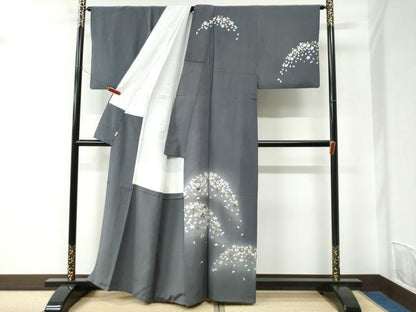 平和屋着物●訪問着　総刺繍　舞桜文　暈し染め　金糸　ますいわ屋扱い　正絹　逸品　CABC6780yc