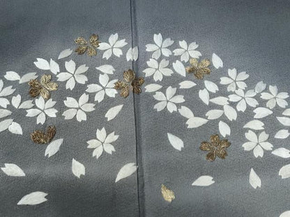 平和屋着物●訪問着　総刺繍　舞桜文　暈し染め　金糸　ますいわ屋扱い　正絹　逸品　CABC6780yc