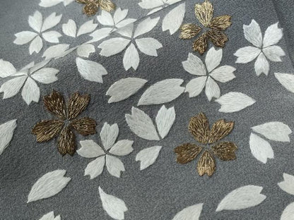 平和屋着物●訪問着　総刺繍　舞桜文　暈し染め　金糸　ますいわ屋扱い　正絹　逸品　CABC6780yc