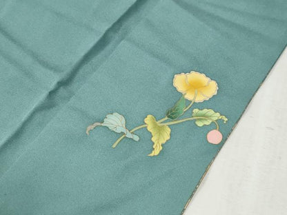 平和屋着物●訪問着　枝花文　金彩　ロング丈　正絹　逸品　CABC6781yc