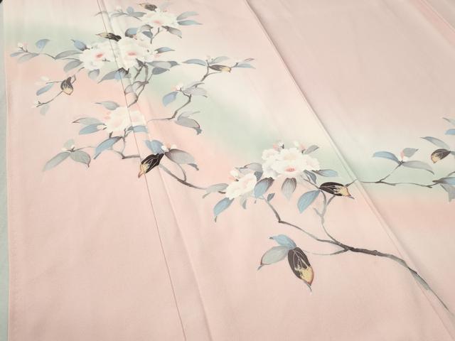 平和屋着物●訪問着　友禅　枝花文　暈し染め　正絹　逸品　未使用　CABC6788yc