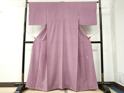 平和屋着物●重要無形文化財　人間国宝　中村勇二郎　江戸小紋　古代菊　正絹　逸品　CABC6795yc