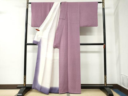 平和屋着物●重要無形文化財　人間国宝　中村勇二郎　江戸小紋　古代菊　正絹　逸品　CABC6795yc