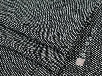 平和屋着物●江戸小紋　黒岩秀硯　角通し　黒地　正絹　逸品　CABC6798yc