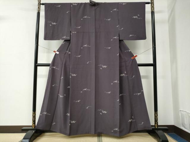 平和屋着物●上質な小紋　枝桜文　正絹　逸品　CABC6800yc