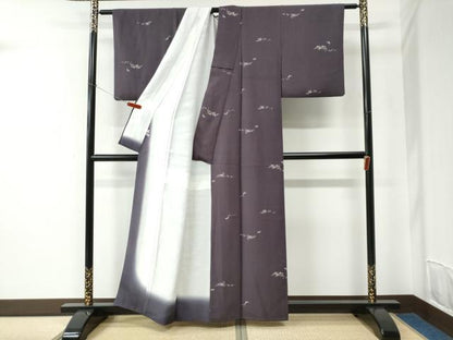 平和屋着物●上質な小紋　枝桜文　正絹　逸品　CABC6800yc