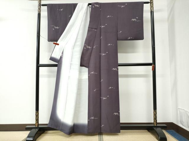 平和屋着物●上質な小紋　枝桜文　正絹　逸品　CABC6800yc
