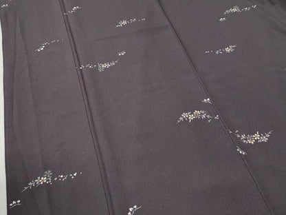 平和屋着物●上質な小紋　枝桜文　正絹　逸品　CABC6800yc