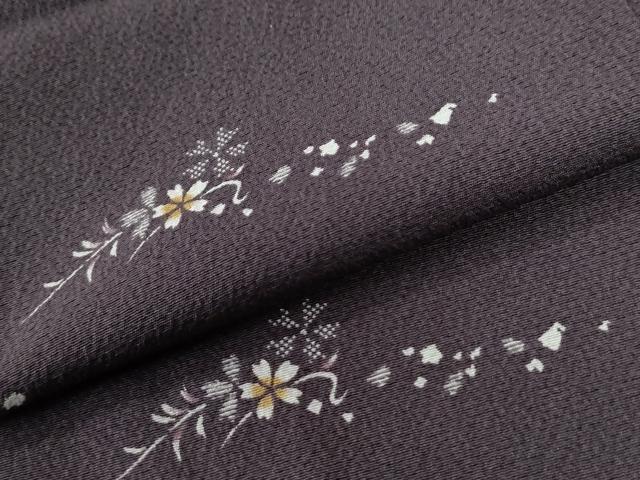 平和屋着物●上質な小紋　枝桜文　正絹　逸品　CABC6800yc