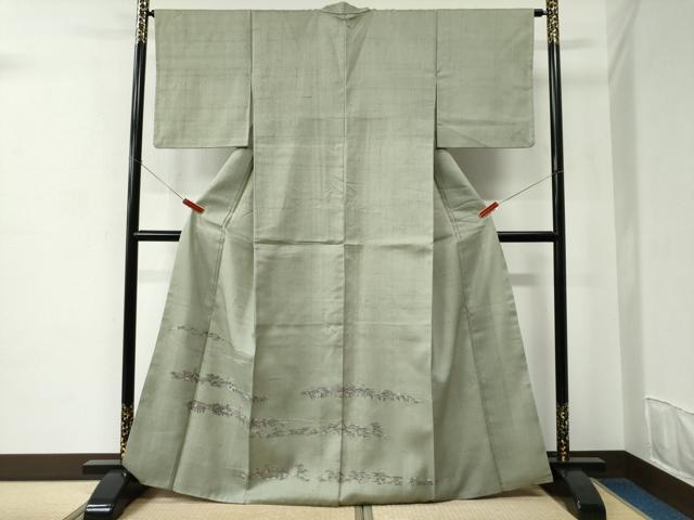 平和屋着物●中国三大刺繍　相良刺繍　総刺繍　色留訪問着　松　正絹　逸品　CABC6802yc