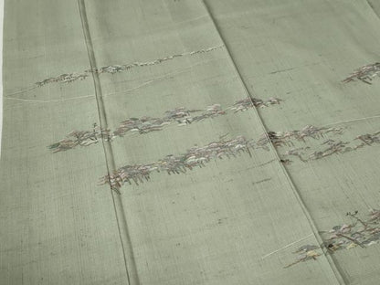 平和屋着物●中国三大刺繍　相良刺繍　総刺繍　色留訪問着　松　正絹　逸品　CABC6802yc