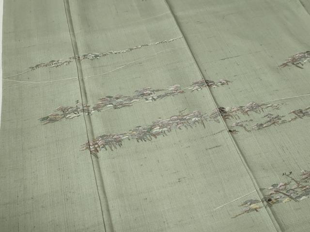 平和屋着物●中国三大刺繍　相良刺繍　総刺繍　色留訪問着　松　正絹　逸品　CABC6802yc