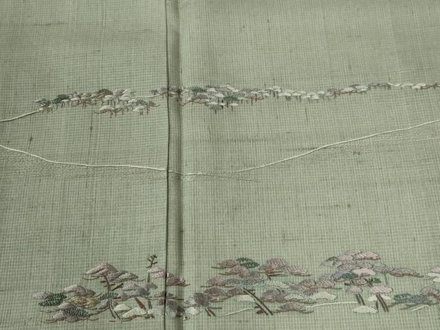 平和屋着物●中国三大刺繍　相良刺繍　総刺繍　色留訪問着　松　正絹　逸品　CABC6802yc