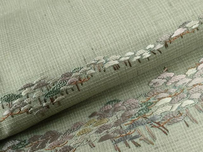 平和屋着物●中国三大刺繍　相良刺繍　総刺繍　色留訪問着　松　正絹　逸品　CABC6802yc