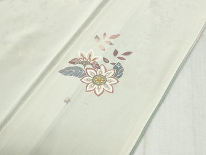 平和屋着物●訪問着　更紗草花文　暈し染め　金彩　正絹　逸品　CABC6804yc