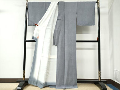 平和屋着物●伝統工芸士　関正三郎　江戸小紋　鮫小紋柄　正絹　逸品　未使用　CABC6805yc