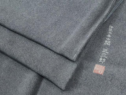 平和屋着物●伝統工芸士　関正三郎　江戸小紋　鮫小紋柄　正絹　逸品　未使用　CABC6805yc