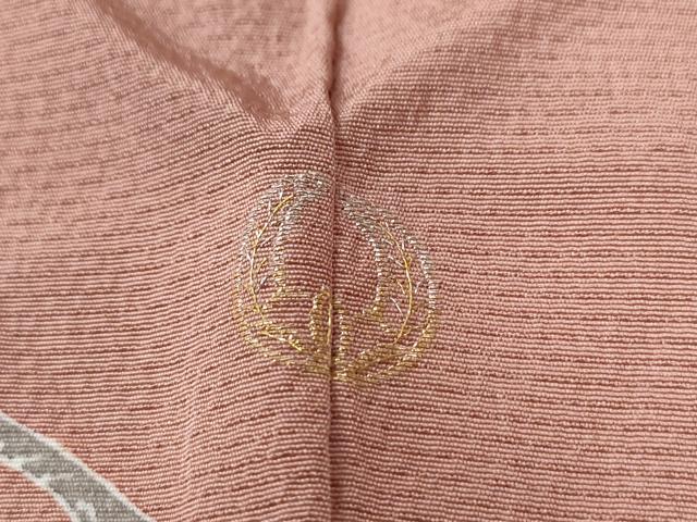 平和屋着物●訪問着　作家物　駒刺繍　枝橘笹花文　暈し染め　金彩　正絹　逸品　CABC6806yc