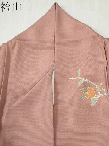 平和屋着物●訪問着　作家物　駒刺繍　枝橘笹花文　暈し染め　金彩　正絹　逸品　CABC6806yc