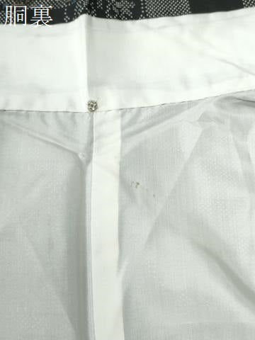 平和屋着物●本場大島紬　9マルキ　短冊吉祥花唐草文　正絹　逸品　CABC6809yc