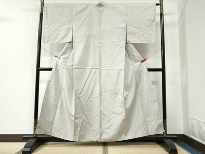 平和屋着物●本場大島紬　白大島　80亀甲　霞文　正絹　逸品　CABC6811yc