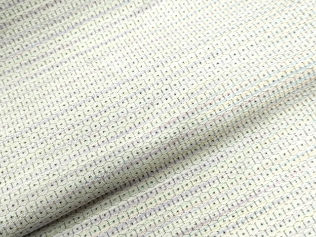平和屋着物●本場大島紬　白大島　80亀甲　霞文　正絹　逸品　CABC6811yc