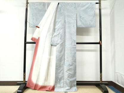 平和屋着物●都喜ヱ門　本場大島紬　7マルキ　舞蝶吉祥花文　藤絹織物謹製　正絹　逸品　未使用　CABC6812yc