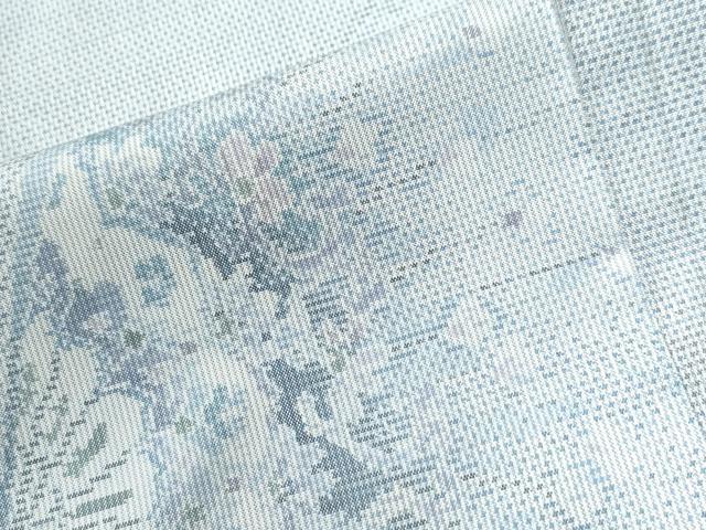 平和屋着物●都喜ヱ門　本場大島紬　7マルキ　舞蝶吉祥花文　藤絹織物謹製　正絹　逸品　未使用　CABC6812yc