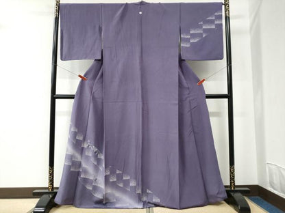 平和屋着物●訪問着　変わり市松南天文　暈し染め　金彩　正絹　逸品　CABC6813yc