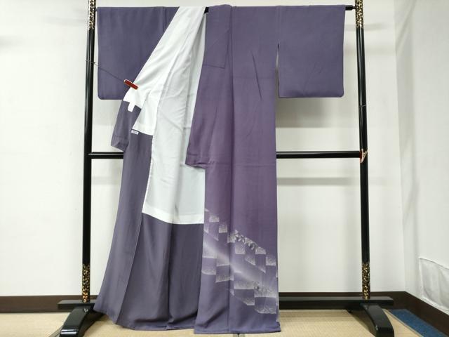 平和屋着物●訪問着　変わり市松南天文　暈し染め　金彩　正絹　逸品　CABC6813yc