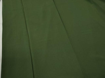 平和屋着物●豪華振袖　色無地　老竹色　正絹　逸品　CABC6828yc