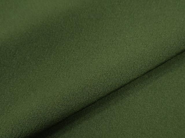 平和屋着物●豪華振袖　色無地　老竹色　正絹　逸品　CABC6828yc