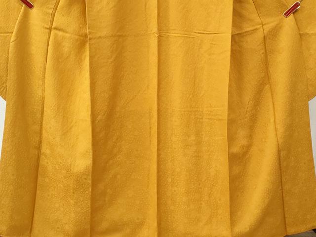 平和屋着物●豪華振袖　色無地　辻が花地紋　柑子色　正絹　逸品　CABC6830yc