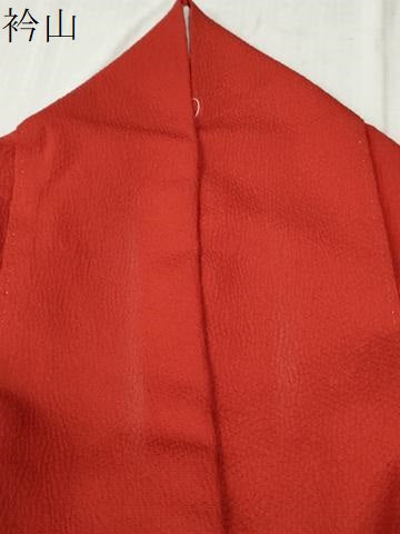 平和屋着物●豪華振袖　色無地　深緋色　正絹　逸品　CABC6831yc