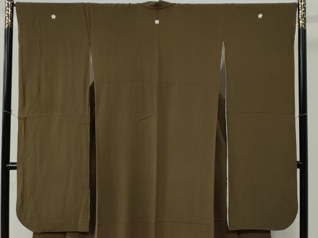 平和屋着物●豪華振袖　色無地　媚茶色　正絹　逸品　CABC6832yc