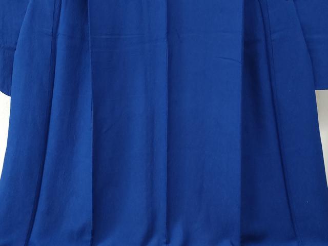 平和屋着物●森英恵・HANAE MORI　振袖　色無地　舞桜地紋　鉄紺色　正絹　逸品　CABC6835yc