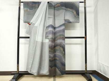 平和屋着物●中国三大刺繍　スワトウ刺繍　総刺繍　訪問着　吉祥文　銀通し地　さが美扱い　正絹　逸品　CABC6838yc