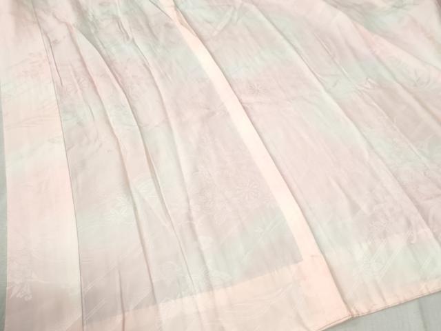 平和屋着物●振袖用長襦袢　無双仕立て　花車地紋　暈し染め　正絹　逸品　CABC6840yc