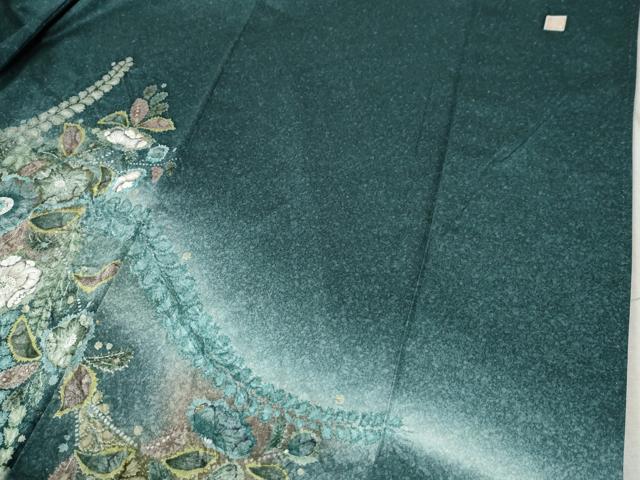 平和屋着物●訪問着　作家物　辻が花　絞り　金彩　ロング丈　正絹　逸品　CABC6843yc