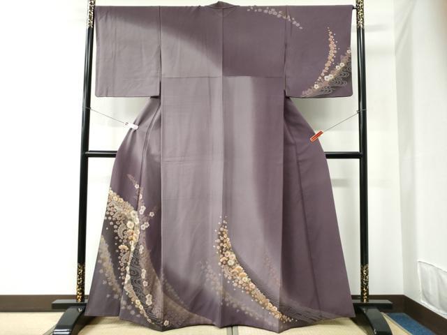 平和屋着物●訪問着　辻が花　暈し染め　金彩　正絹　逸品　CABC6845yc
