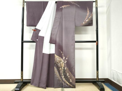 平和屋着物●訪問着　辻が花　暈し染め　金彩　正絹　逸品　CABC6845yc