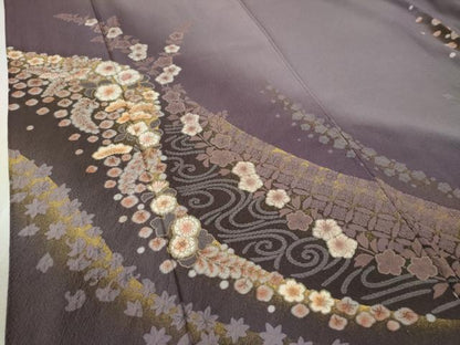 平和屋着物●訪問着　辻が花　暈し染め　金彩　正絹　逸品　CABC6845yc