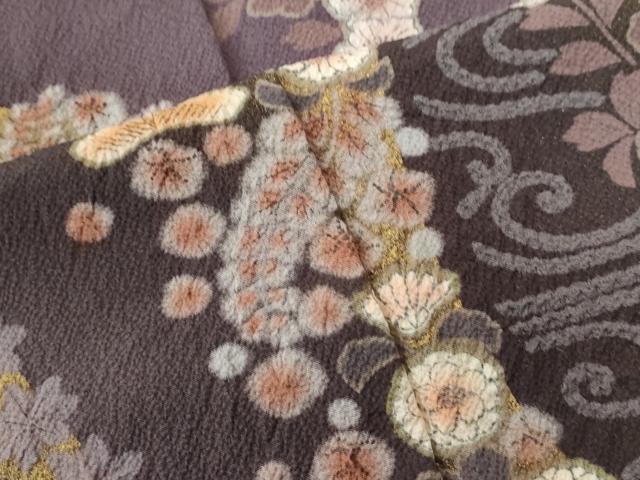 平和屋着物●訪問着　辻が花　暈し染め　金彩　正絹　逸品　CABC6845yc