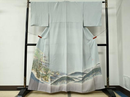 平和屋着物●本加賀友禅作家　村田幸司　色留袖　水辺風景文　暈し染め　正絹　逸品　CABC6849yc