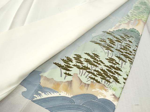 平和屋着物●本加賀友禅作家　村田幸司　色留袖　水辺風景文　暈し染め　正絹　逸品　CABC6849yc