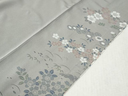 平和屋着物●訪問着　友禅　松竹梅花文　暈し染め　正絹　逸品　CABC6851yc