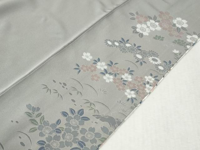 平和屋着物●訪問着　友禅　松竹梅花文　暈し染め　正絹　逸品　CABC6851yc