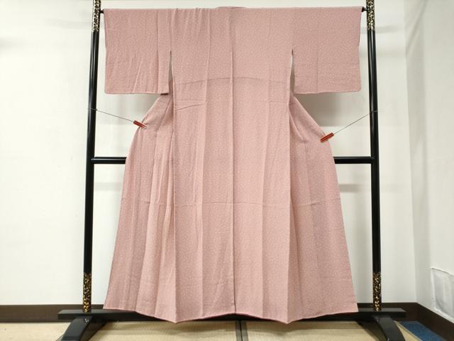 平和屋着物●江戸小紋　大小あられ　鬼しぼ縮緬　正絹　逸品　CABC6858yc